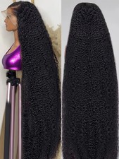 Water Curly Glueless Human Hair Lace Front Wig Loose Deep Wave 360 Full HD Lace