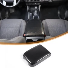 Carbon Fiber Style Center Console Armrest Box Cover For Toyota Tacoma 16-23