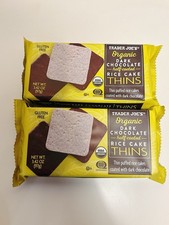 Trader Joe s Organic Dark Chocolate Half Coated Rice Cake Thins 3.42 Oz -2 PACK
