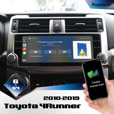 Roadanvi 2K 10.25'' Head Unit for Toyota 4Runner 2010-2019 Car Stereo GPS Silver