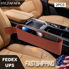 2 Multifunctional Car Holder Seat Side Storage Wear-resistant Console Pocket PU