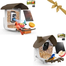 ® PAV + P33 Smart Bird Feeder with Camera Solar Powered, 2K Video Bird Camera Fe