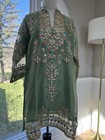 Pakistani Salwar Kameez Mehndi Kurta & Dupatta Indian Wedding Dress — photo 2