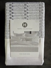 HOTEL COLLECTION OLYMPIA Euro Pillowsham NEW White/Silver 26" x 26"