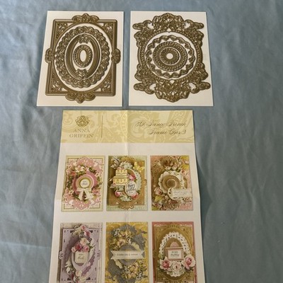 Anna Griffin 3D Fancy French Frame Dies 2 AG-1283H & Instruction Page