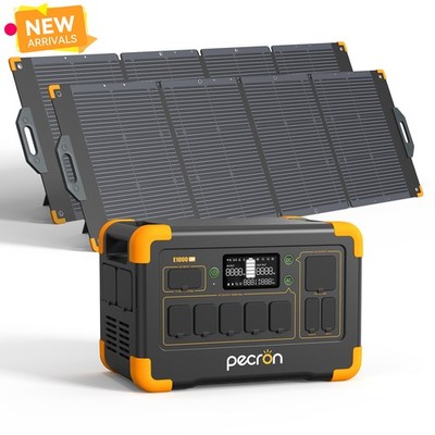 PECRON E1000LFP 1024Wh 1800W Portable Power Station with 2*200W Solar Panel Kit