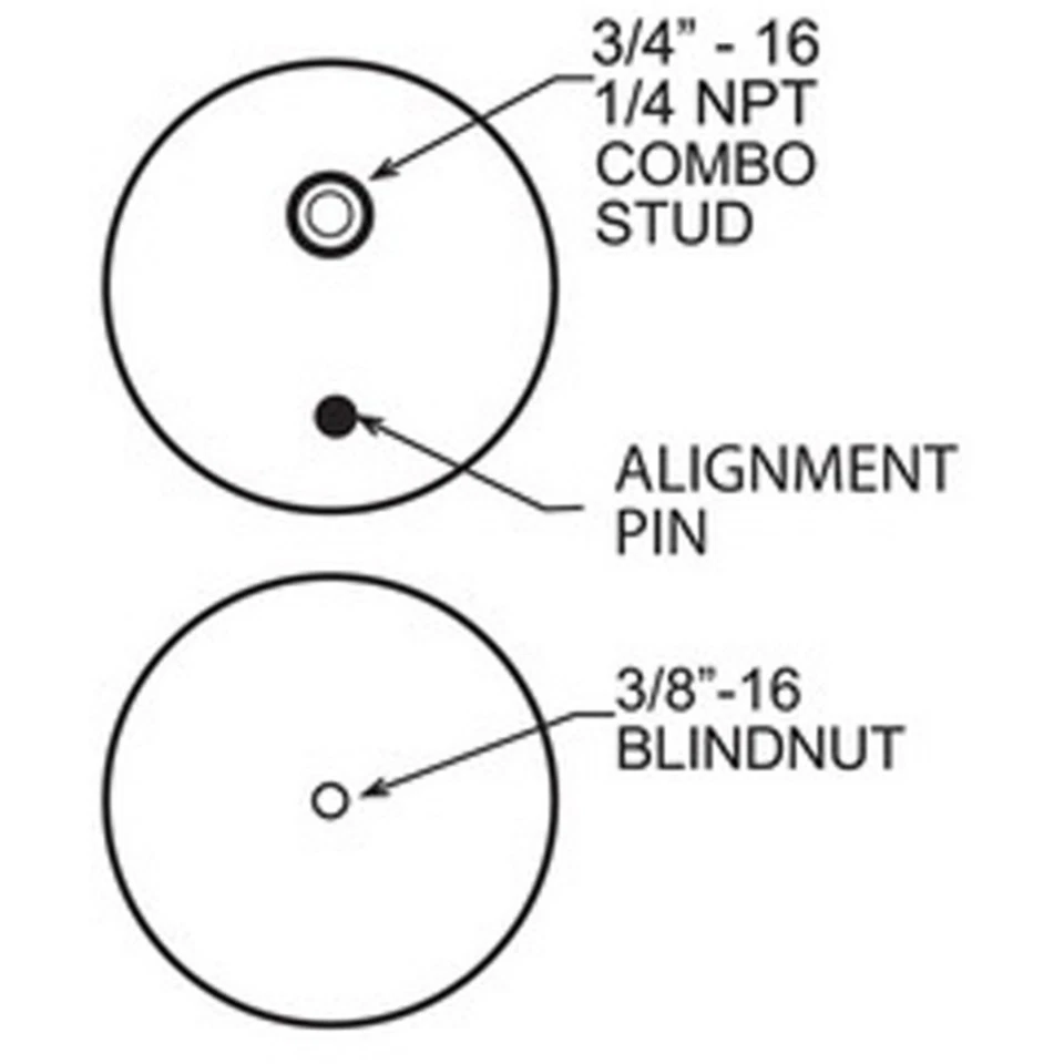 6401 Firestone muelle neumático delantero o trasero lado del conductor pasajero para Chevy GMC Ford Foto 2 de 2