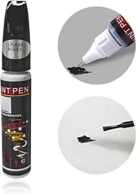 Touch Up Paint Pen for Cars, Two-in-One Auto Scratch Repair  Color: Pure Black