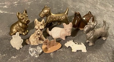 Lot Of 10 Vintage Scotty Dog Figures From Around The World