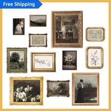 Vintage French Country Wall Art Prints - 12 Piece Canvas Set for Home Elegance