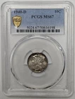1940 D Denver Mint Mercury Dime 10c PCGS MS 67