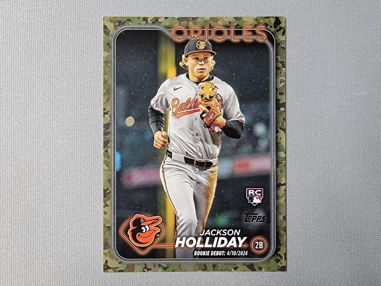 2024 Topps Update - Rookie Debut Jackson Holliday #US97 Memorial Day Camo /25