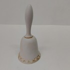 Lefton Bell Bisque Porcelain Clacker Cherub Relief Matte Angel Scroll 5" Vintage — photo 8