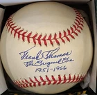 FRANK THOMAS SIGNED ONL RAWLINGS BASEBALL METS PIRATES CUBS PHILLIES REDS DEC