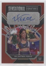 2023 Panini Prizm WWE Sensational Signatures Red 40/99 Valentina Feroz Auto 0kr0