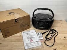 Retekess TR621 Boombox Radio CD Cassette Player Black Remote Power Video Demo