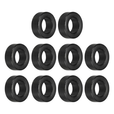 10Pcs Toroid Core, 9.8x17x6.8mm Iron Ferrite Choke for Ballasts, Black