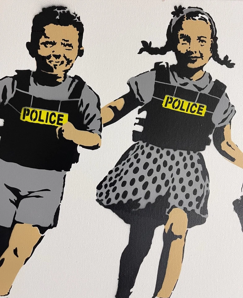 Banksy Rare Large Dismaland Painting 2015 with paperwork - Image 2 of 4