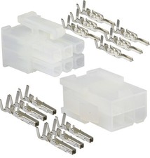 Molex 6 Circuit Wire Connector - 5 Complete Conn. W/Pins Mini-Fit Jr