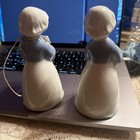 1970's Porcelain German Girl Candle Holder Set Germany — photo 2
