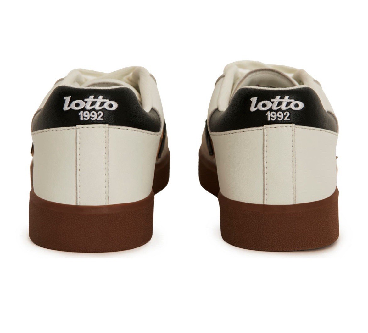 NUOVO Lotto Brasil Select scarpe uomo 8 donna 9 bianco nero fondo gomma sneaker skate