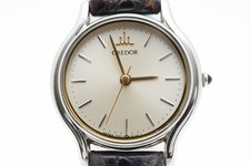 【NEAR MINT】 SEIKO 7371-0020 Credor Silver Dial Quartz Vintage Ladies Watch...