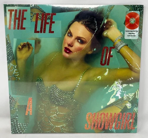 Taylor Swift - "The Life Of A Showgirl" 2025 Orange Glitter LP. NEW/SEALED