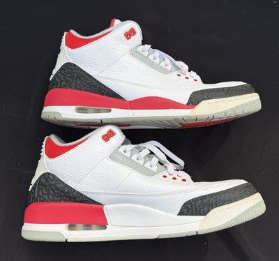 Air Jordan 3 Retro Fire Red Size 13 Style #DN3707-160 Pre Owned Excellent!