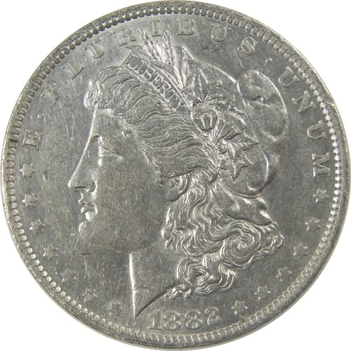 1882 O/S Morgan Silver Dollar XF EF Extremely Fine $1 Coin SKU:I25221