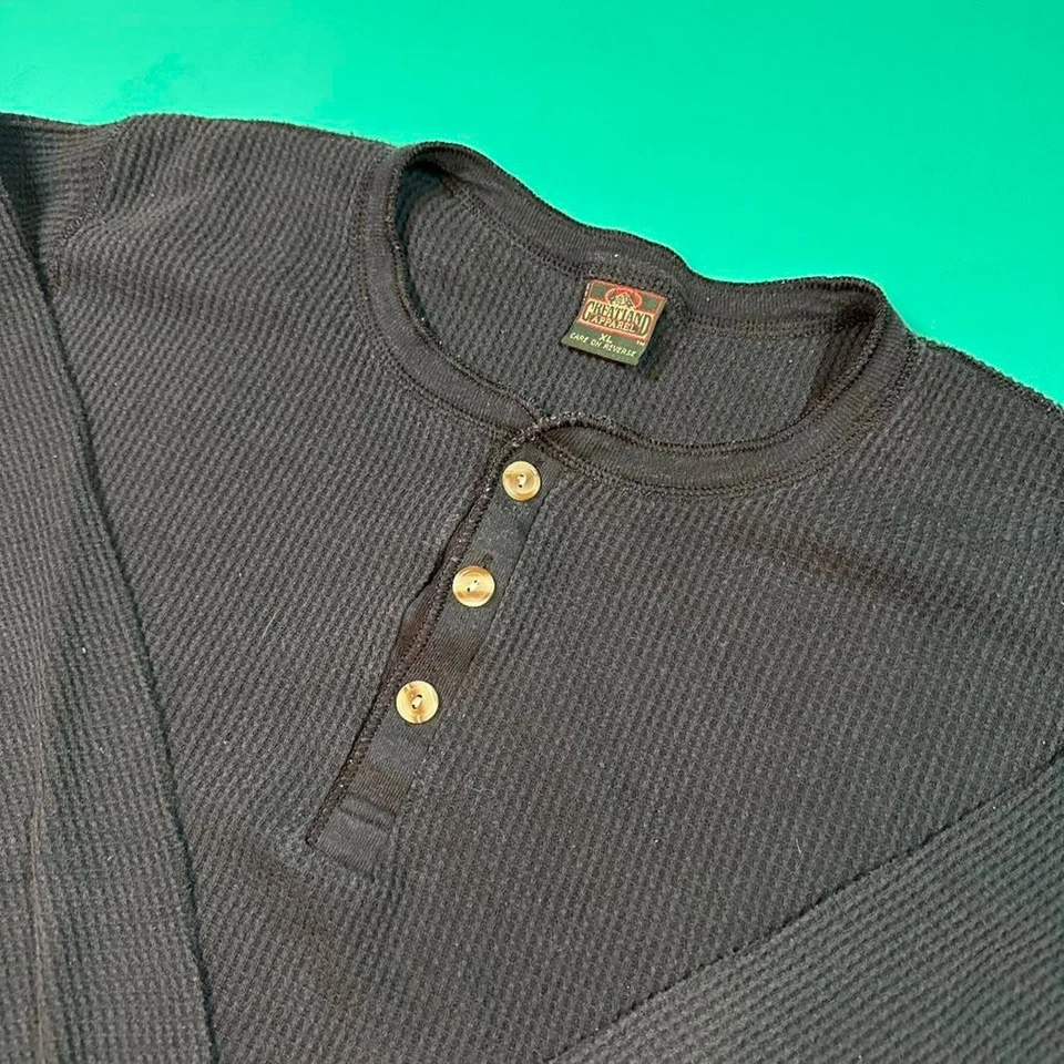 Винтажная термобелье 90-х с длинным рукавом винтажная хлопковая термобелье рубашка с длинным рукавом Henley - Изображение 3 из 4