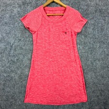 Gilligan & O'Malley Shirt Dress Womens S Pink Space Dye Loungewear Raglan Sleeve