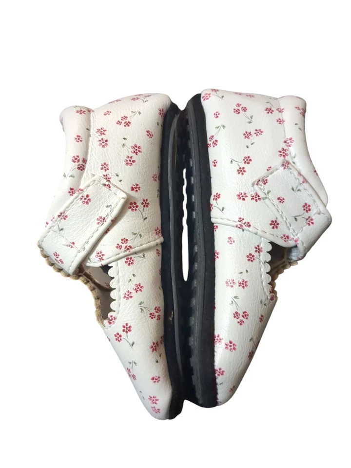 Jack & Lily Timeless T Strap Toddler Shoes Pink Flowers 18-24 Months - Image 2 of 4
