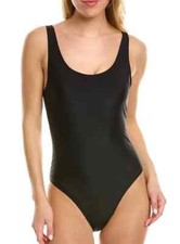 Nicole Miller Studio Womens Black Racerback 1pc Swimsuit NMOP-124 Sizes:S-XL NIP