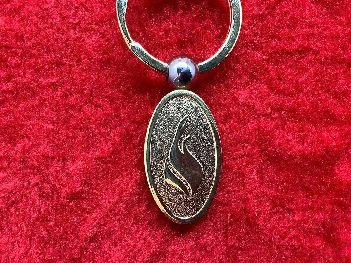 Vintage Souvenir Keyring THE OLYMPIC FLAME Keychain LA FLAME OLYMPIQUE Porte Cl