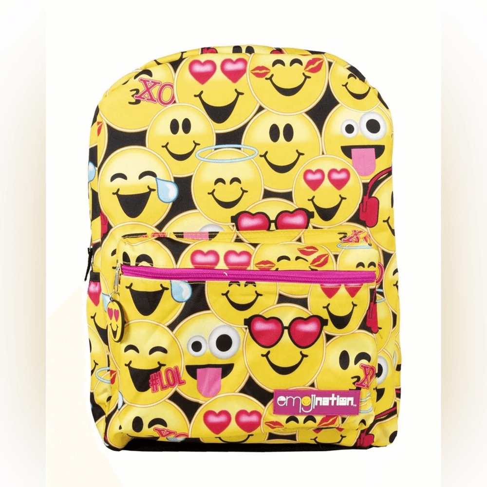 ??Emojinations backpack.??NWT!!!? Track Backpack Bag Classic Everyday Pack Red Emoji - Walmart.com main image 3