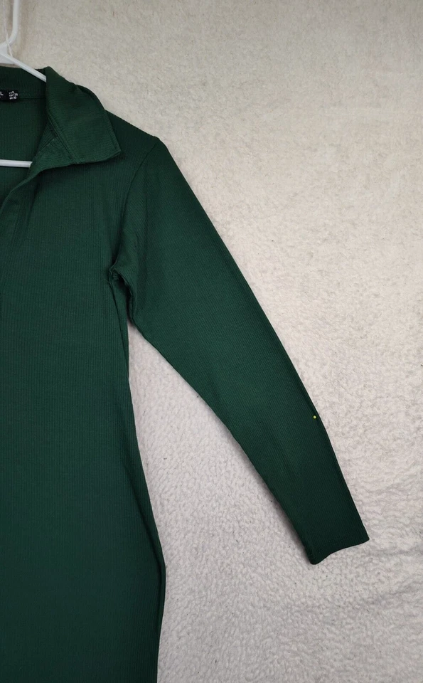 Nasty Gal коллекции женщин платье 6 зеленый поли смесь длинным рукавом макси свитер - Изображение 3 из 4