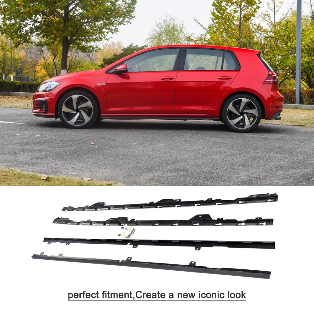2PCS PP Side Skirts Bodykit Refit for Volkswagen VW GOLF VII 7 MK7