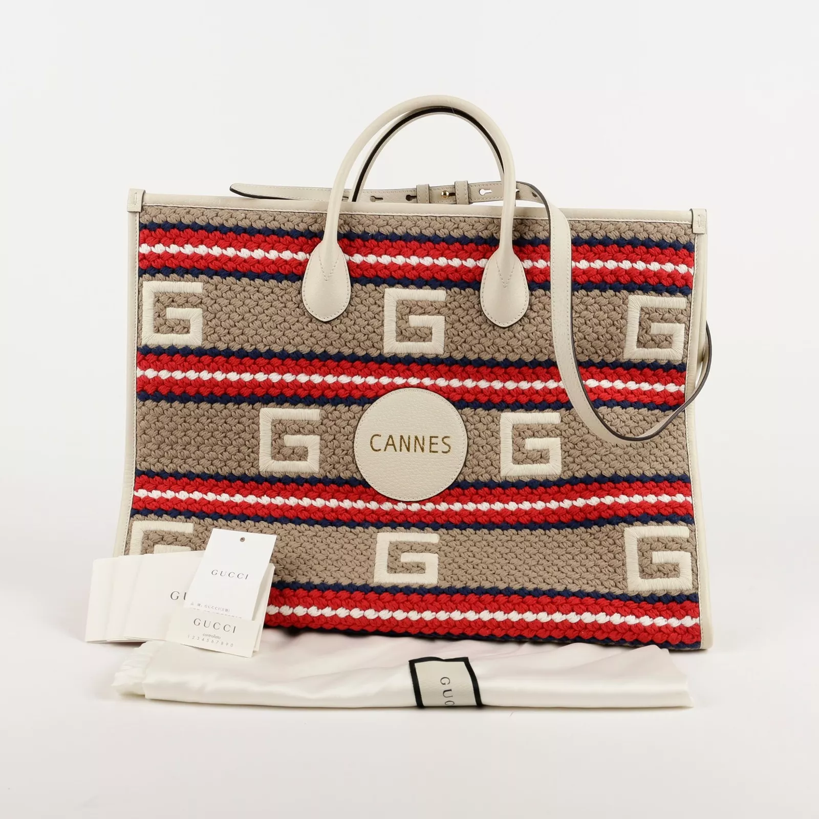 Sac fourre tout à rayures Gucci 630380 Kan 862648