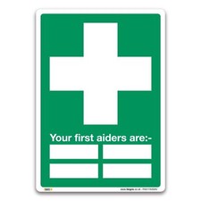 Your First Aiders Are Sign - Self-adhesive Vinyl - First Aid Emergency Safety