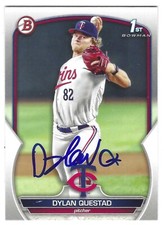 DYLAN QUESTAD SIGNED 2023 1ST BOWMAN DRAFT BASEBALL CARD MINNESOTA TWINS #BD-25