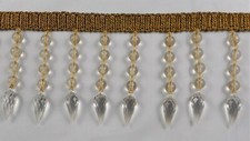 Long Beaded Trim For Curtain Blind Bead Fringe Trimming