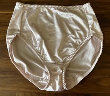 Vanity Fair Body Sleeks Satin Stretch Hi-Cut Panties VTG Sz 7 L Pink Second Skin