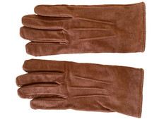 ISOTONER ARIS Brown 100 Genuine Leather Suede Nylon Lined Women Gloves Size L/G