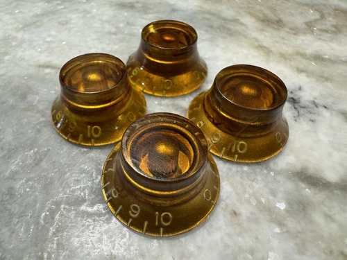 Gibson Les Paul Top Hat Knobs Relic Aged 1959 Reissue Custom Shop Embossed
