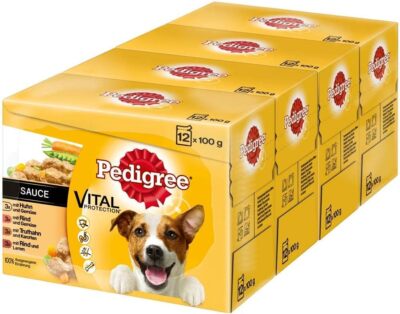 Pedigree Portionsbeutel Multipack Adult 4 Varietäten in Sauce 4 x 12 x 100g