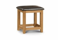 Julian Bowen Marlborough Waxed Oak Solid Oak Dressing Table Stool