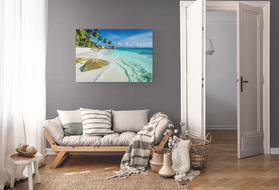 Tropical Beach Seascape Canvas Picture Print Wall Art eBay UK