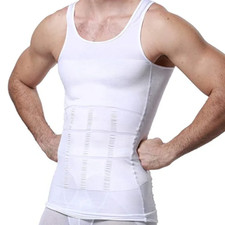 Mens Slimming Body Shaper Shapewear Abdomen Compression Shirt to Hide Gynecomast