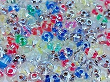 Twin 2 Hole Czech Glass Seed Beads Size 2.5x5 mm " MIXTURE COLOR 30 " 50 gm