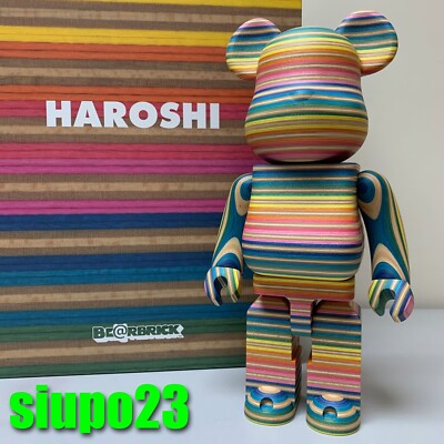 Medicom 400% Bearbrck ~ Karimoku Wood Be@r brick HAROSHI 1st